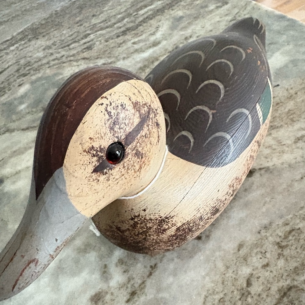 Handcrafted Wooden Duck Decor